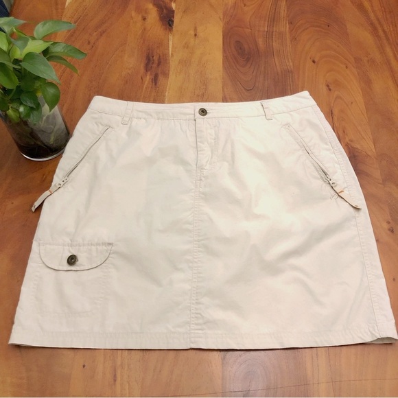 Black Mountain Cream Beige Earthy Minimalist A Line Mini Skirt. - Picture 4 of 16